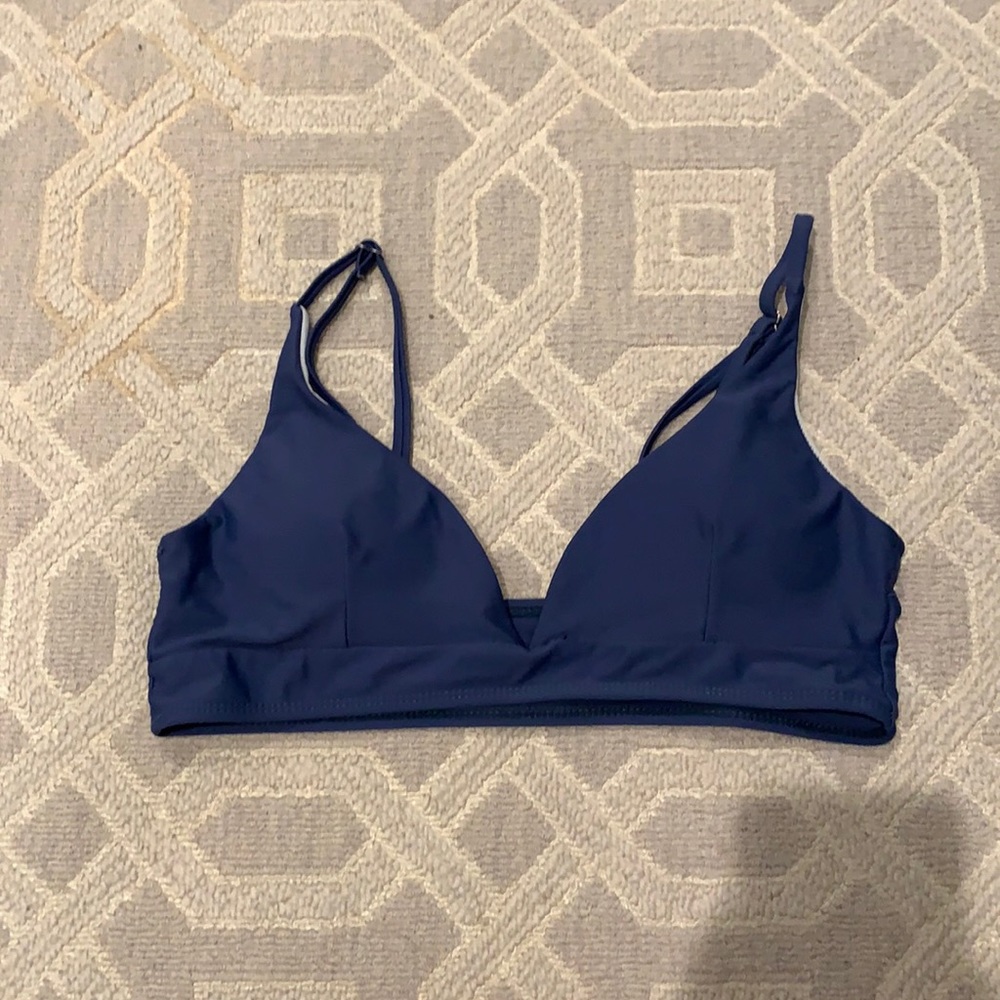 blue bikini top